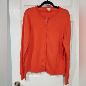 J. Crew Orange Cardigan Sweater